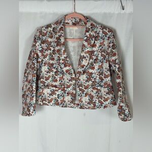 Tulle Multicolor Floral Blazer